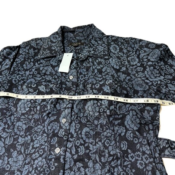 NWT - Ann Taylor Petite Denim Floral Flared Shirt – Size MP - Picture 9 of 16